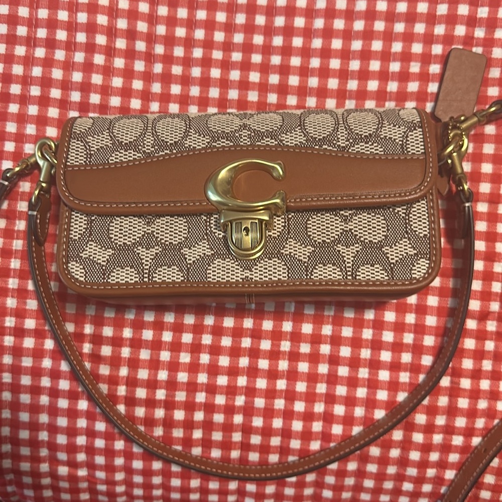 Coach Studio Baguette Bag In Signature Textile Jacquard